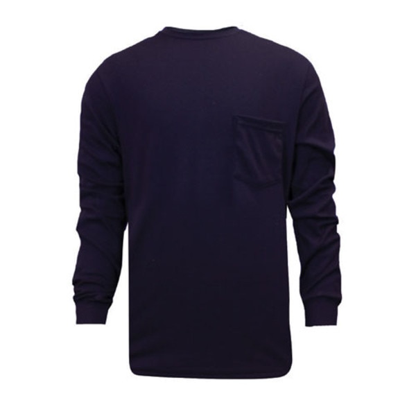 FR Classic Cotton Long Sleeve T-Shirt 100 Percent FR Cotton in Navy